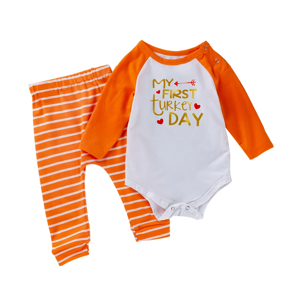 Turkey Day 0 24 Months Infant Toddler Baby Girls&Boys Dress Long Sleeve