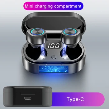 

2020 TW80 Tws Wireless Airbuds Bluetooth Earphones Earbuds Handsfree in Ear Sports Headset with Charging Box Mic For Smartphone