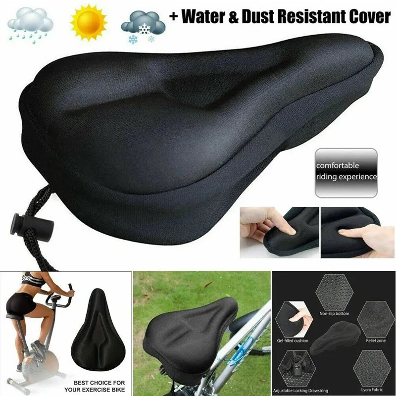 

3D Soft Thickened Bicycle Seat Cover Breathable Bicycle Saddle Seat Cover Comfortable Foam Seat Mountain Bike Pad Cushion Cover