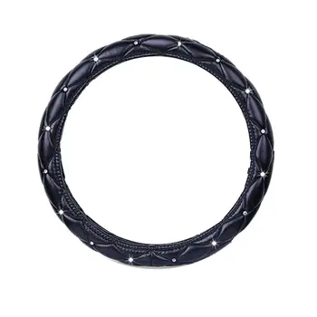 

1pcs Steering Wheel Cover Car For 38CM Soft PU Leather For Women& Girls
