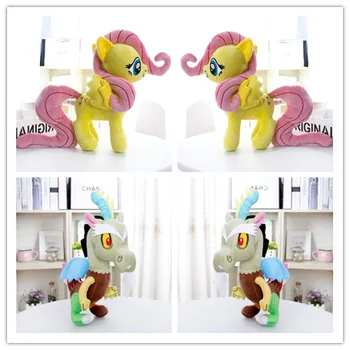 

2Pcs/Set Unicorn Fluttershy Discord Soft Stuffed Animals Horse Plush Doll Kids Toys Great Gift 12" 30 CM