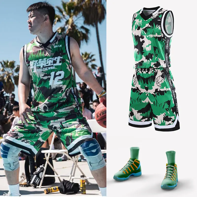 4color New Products Camouflage Basketball Uniform Suit 4 Colors Men Women  College Students Team Uniform Vest Jersey Diy Printing - Basketball Jerseys  - AliExpress