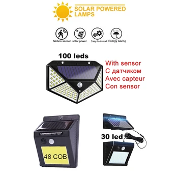 

LED Chip Solar Light PIR Motion Sensor Wireless Solar Lamp Outdoor Waterproof Garden Wall Yard Deck Security LED Light indoor ho