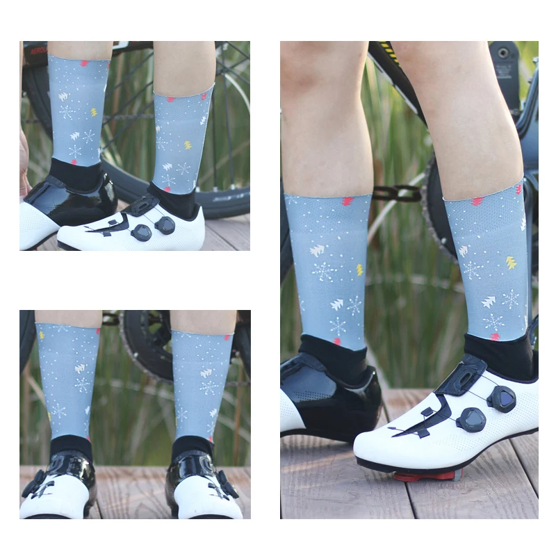 Новые тканевые носки для бега противоскользящие мужские и женские забавные персональные велосипедные носки для спорта на открытом воздухе фруктовые компрессионные велосипедные носки