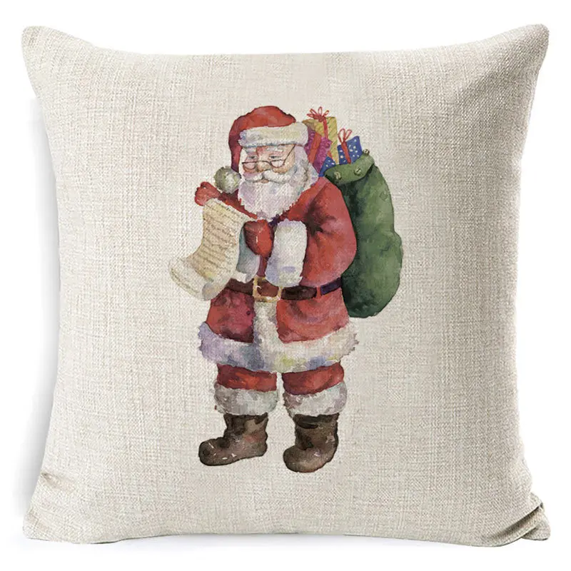 Рождественский Чехол на подушку, носки с принтом лося, декоративная подушка для дивана, домашний декоративный чехол для подушки