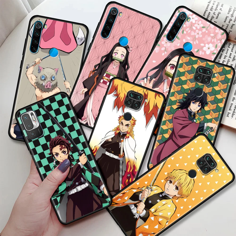 Anime Demon Slayer Cute LOVELY Case For Xiaomi Redmi Note 9S 9 8 8T 7 10 Pro Silicone Sac 9C 9A 8A 7 7A K40 Soft Phone Cover