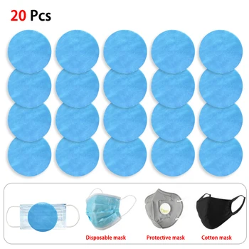 

20 Pcs Disposable Masks Gasket Safety Mouth Face Mask Replacement Pad Filter Round Replaceable Mat Disposable PM 2.5 Dust Mask