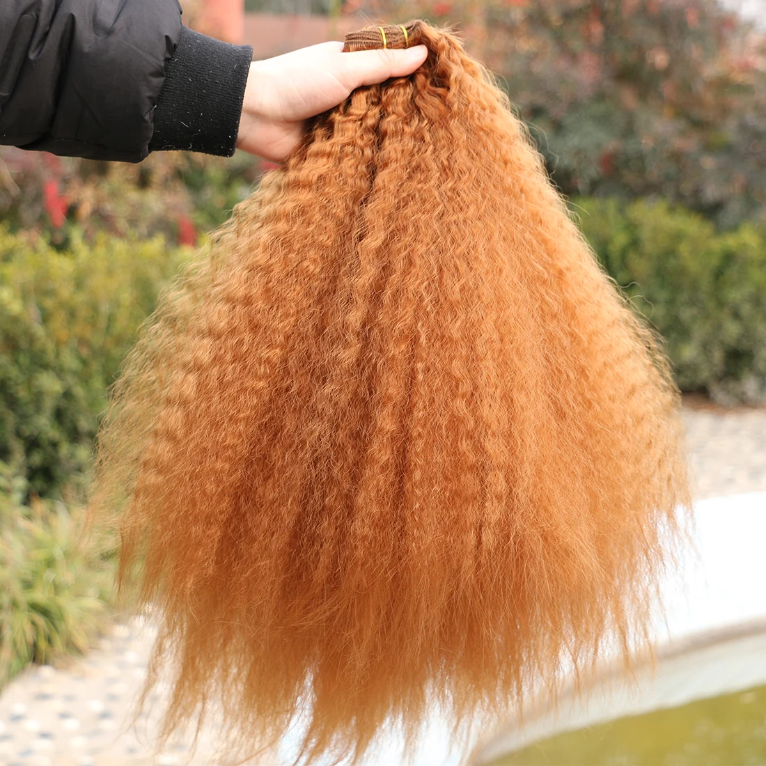 FSR 3 шт./упак. кудрявые прямые волосы плетение чёрная нить синтетические волосы пучки для женщин