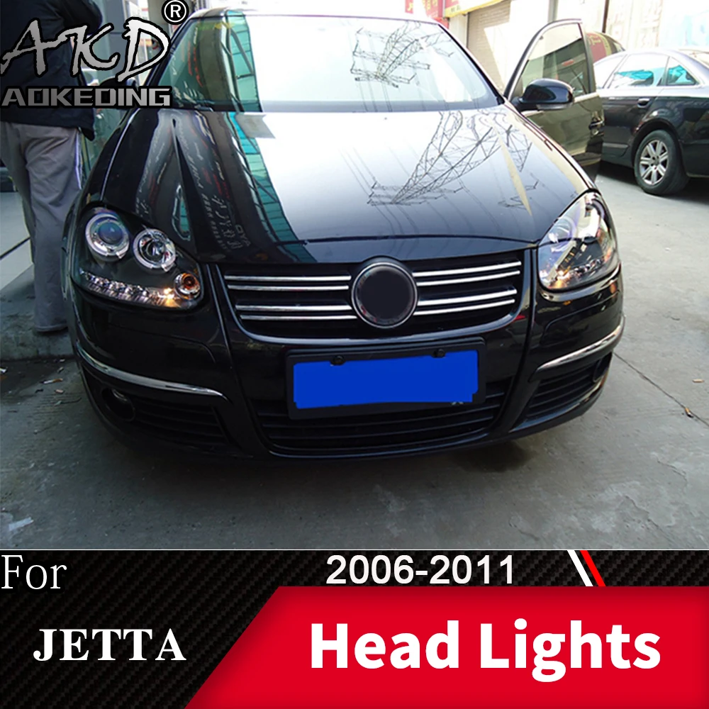 Головной фонарь для автомобиля VW Jetta 2006-2011 Jetta Gli головной светильник s противотуманный светильник s дневной ходовой светильник DRL H7 светодиодный Биксеноновая лампа автомобильные аксессуары