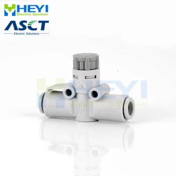 

10PCS/bag Pneumatic throttle valve AS OD 4-6mm Air Flow Speed Control Valve Tube air Hose Pneumatic Push In Fittings