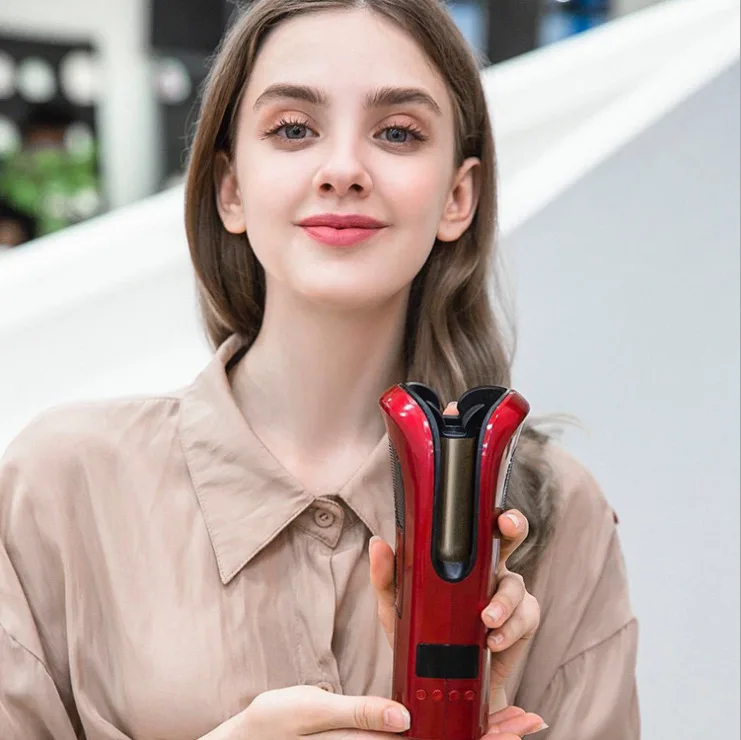 

2019 Newest Rose-shaped LED Automatic Curling Iron Easy Handled Hair Curler Wand Fast Heating Professional Hair Styling Tool