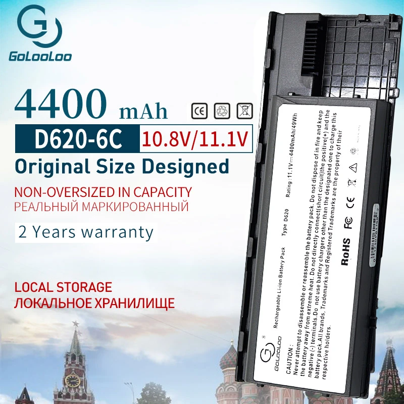 Golooloo 4400mah 6 Cells Laptop Battery For Dell Latitude D620 D630 D631 Kd491 Kd492 Kd494 Kd495 Pc764 Pc765 Pd685 Rd300 Tc030 Battery For Dell Laptop Battery6 Cell Laptop Battery Aliexpress
