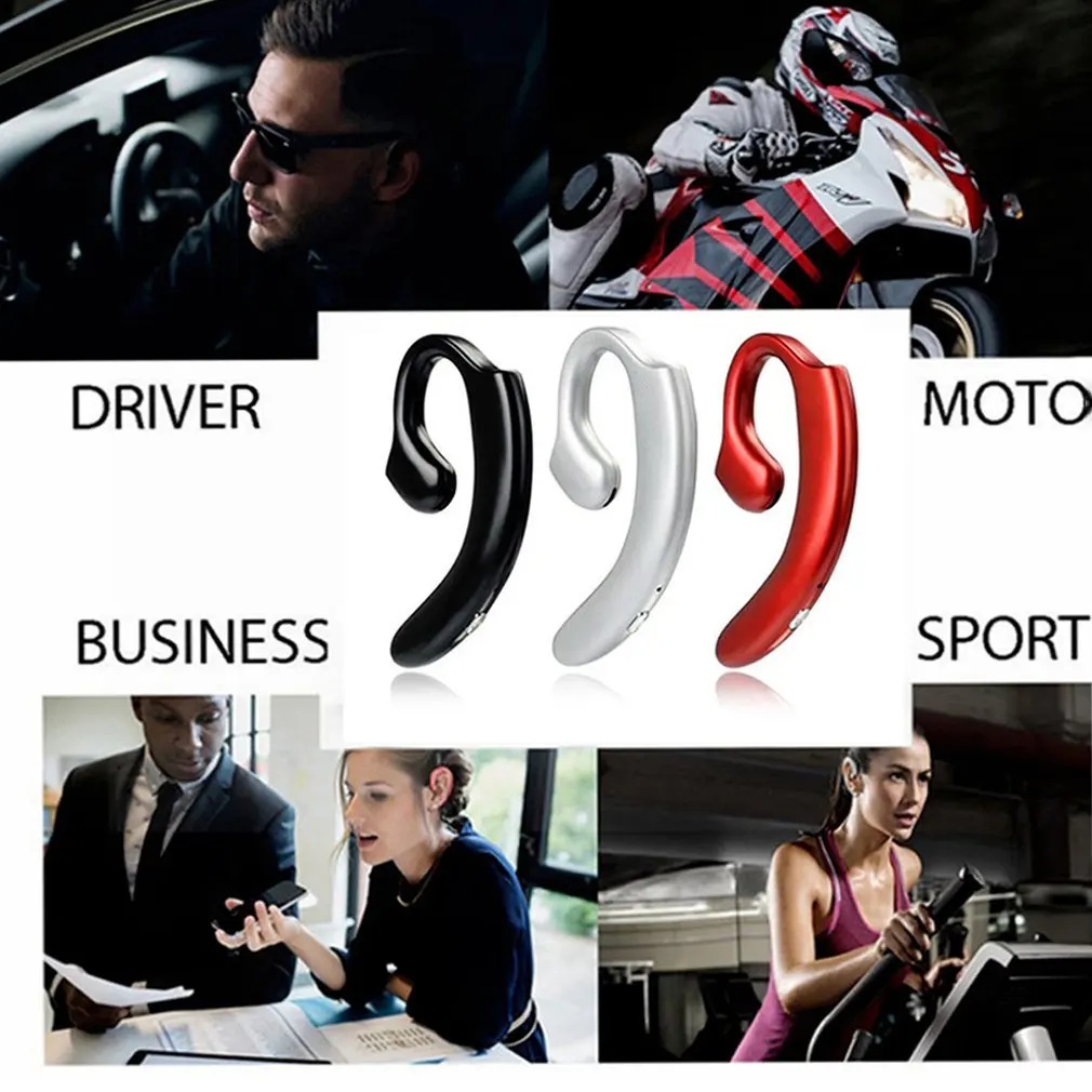 1pcs C7 Bone Conduction Ear Hook Earset Wireless 5 0 Earphone Stereo Sport Headphone With Microphone Headphones