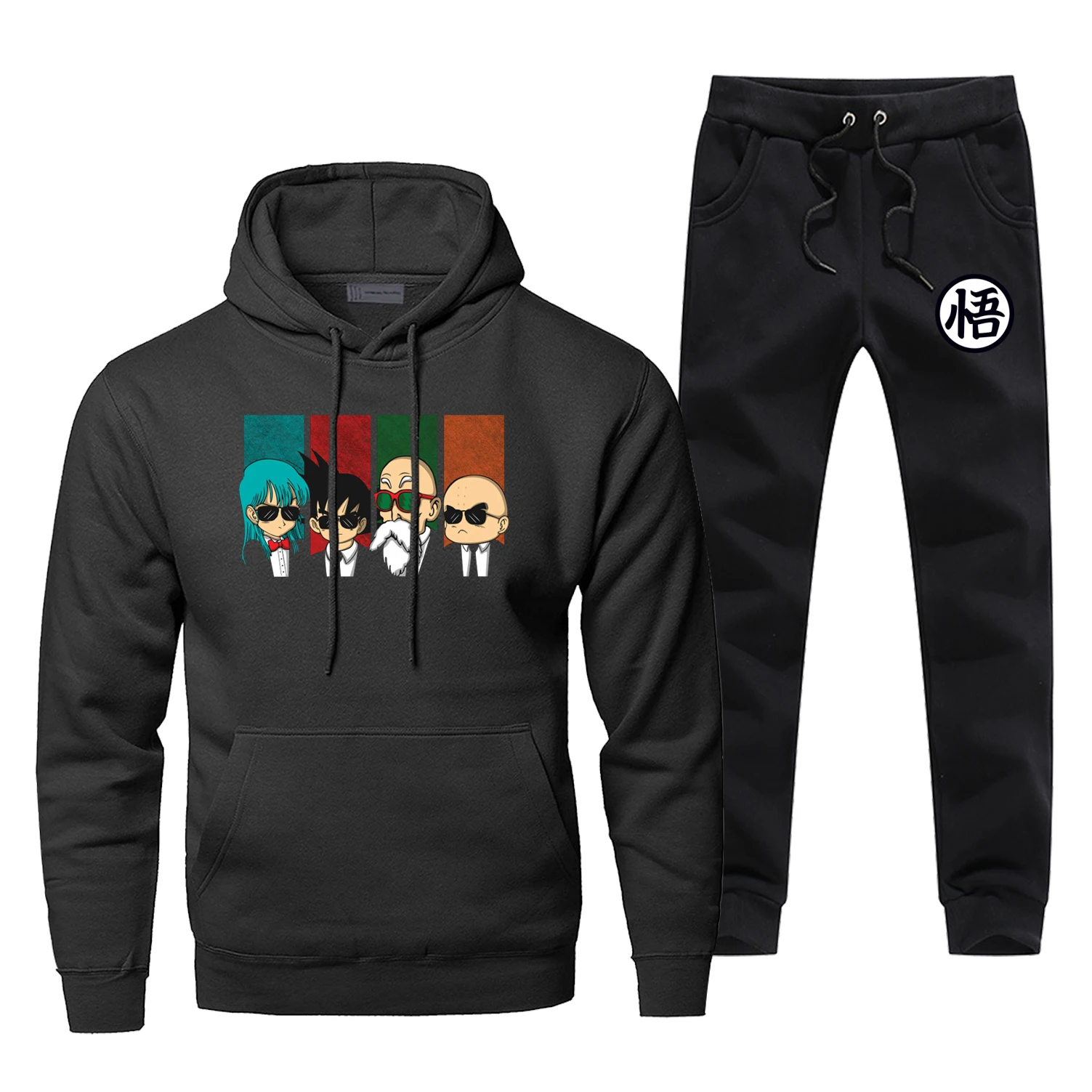 

Hoodies Dargon Ball Pants Set Men Hoodie Master Roshi Sweatshirt Mens Hoodies Pollover 2 Piece Set Streetwear Male Sweatshirts