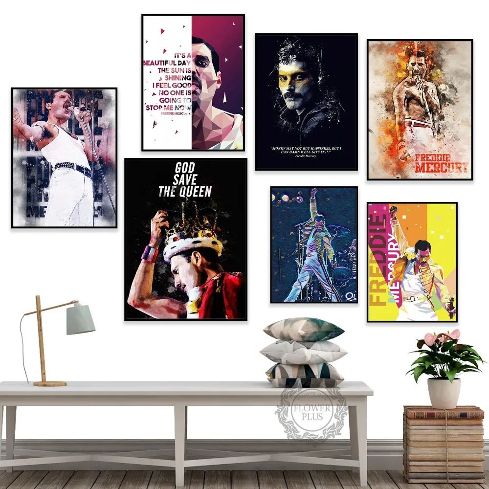 Freddie-Mercury-Queen-Musician-Art-Poster-Canvas-Painting (2)
