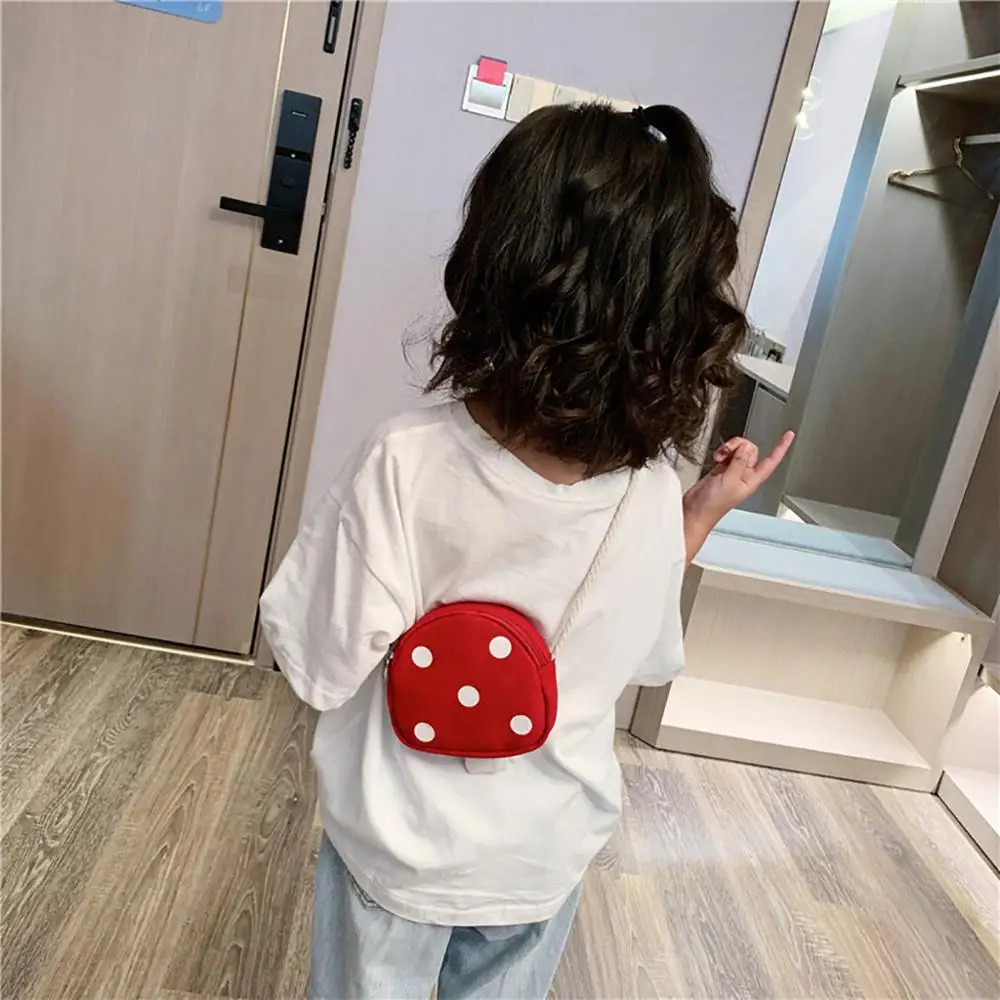 

Children Crossbody Mushroom mini Shoulder package wallet Coin Purse Cute bags for Children 2019 Wild Messenger Fashion Key case*