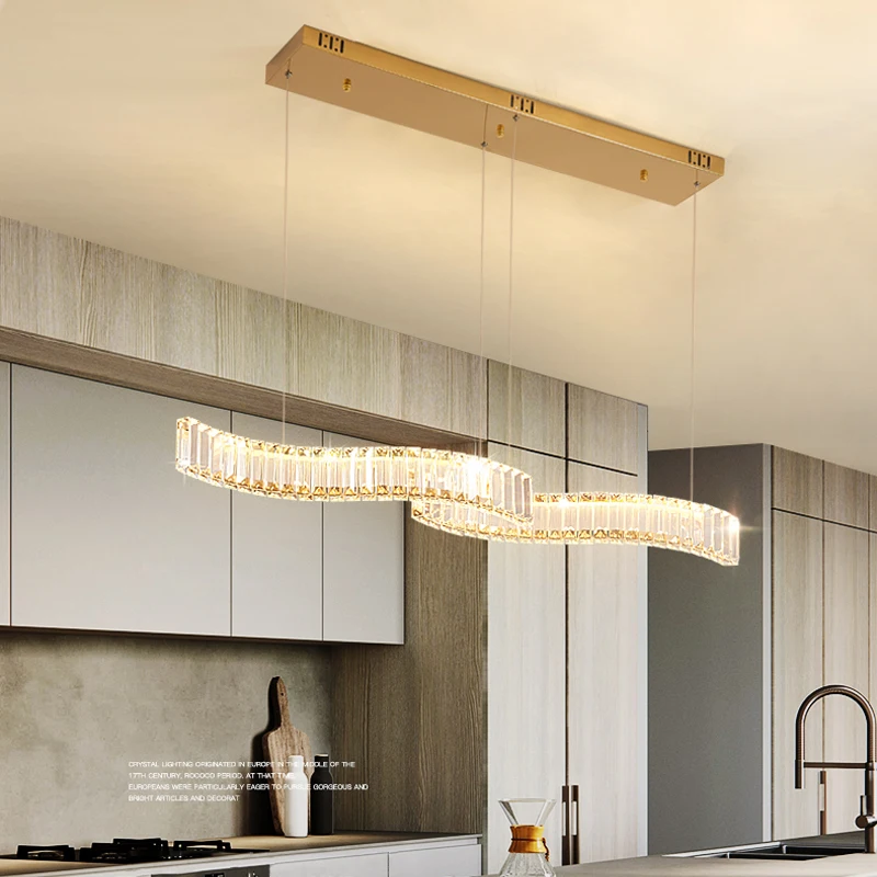Modern Crystal Irregular Curve Chandelier 1