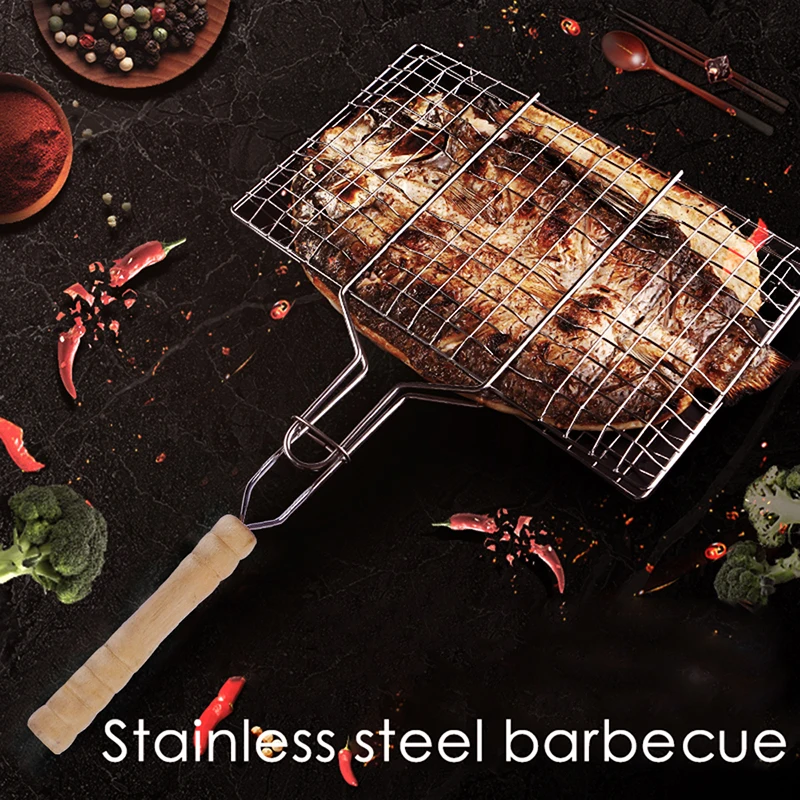 D2 BBQ Non-Stick Grilling Basket Grill Mesh Mat Meat Vegetable Steak Picnic Party Barbecue Tool Heat Resistant Grill Sheet Liner bbq basket grill oven accessories