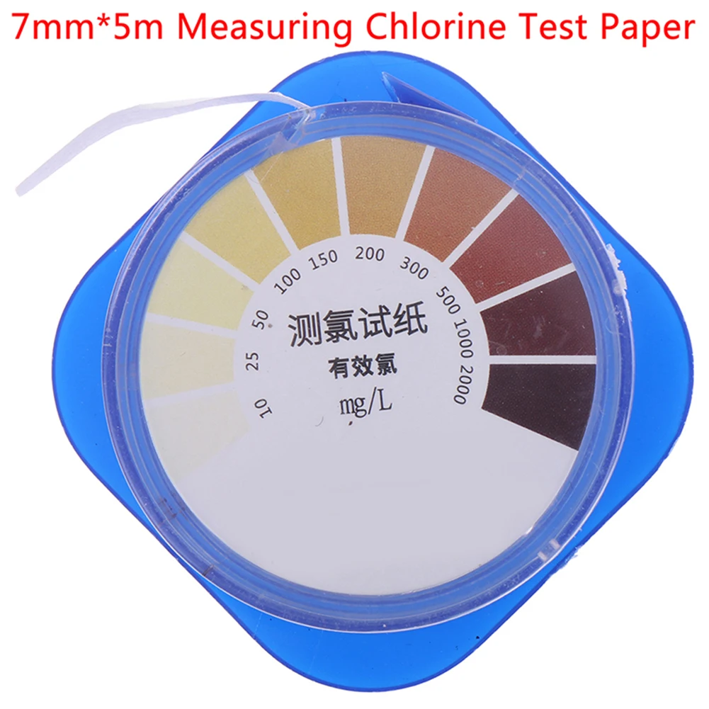 

1Roll Chlorine Test Paper Strips Range 10-2000mg/lppm Color Chart Cleaning Water Testing Measuring