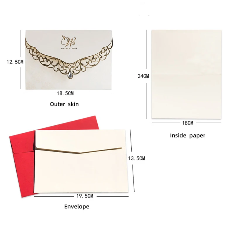 Laser Cut Wedding Invitation Card DIY Bussiness Greeting Card 1pcs