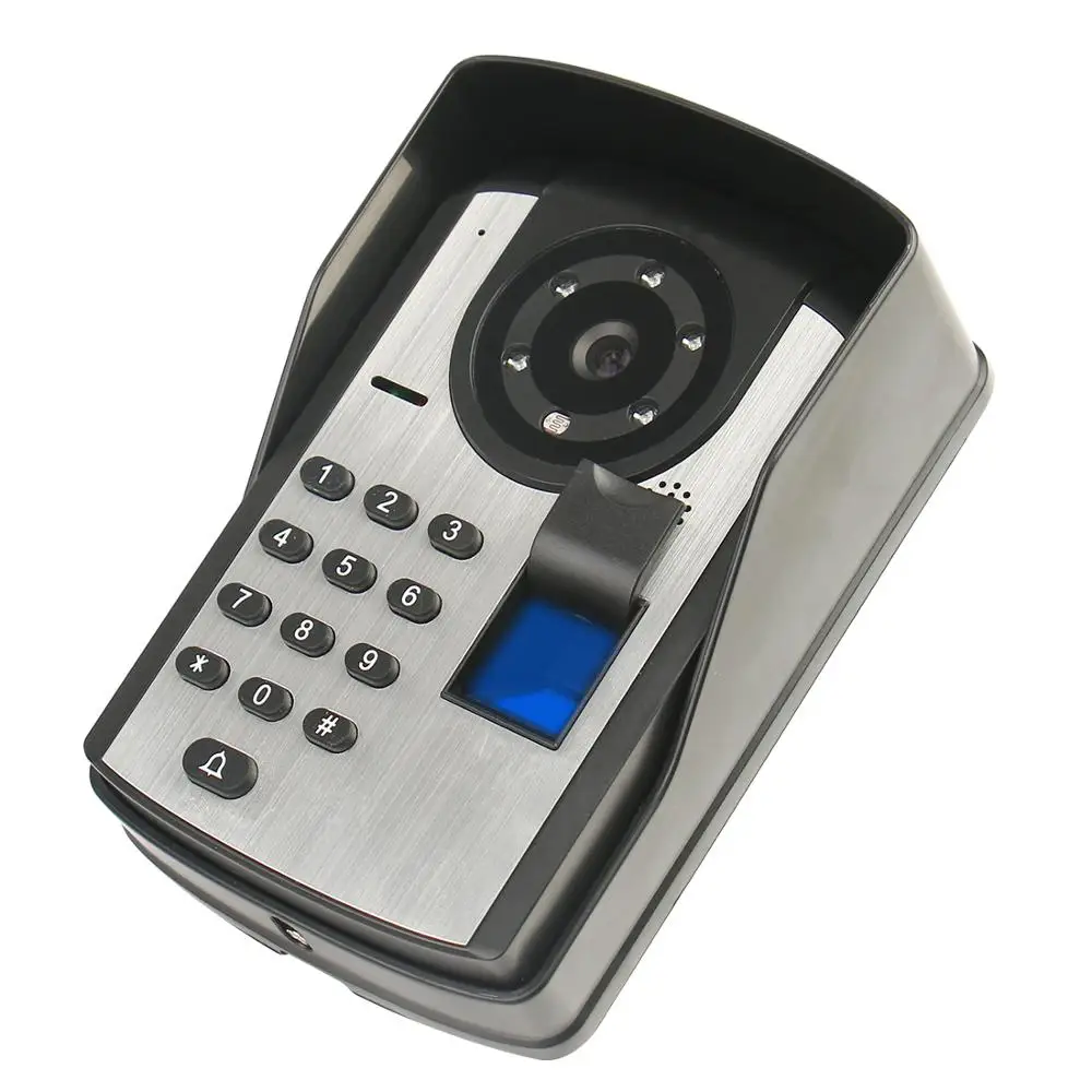 Fingerprint Password APP Remote Unlock Video Intercom 7 Inch Monitor Wifi Wireless Video Door Phone Doorbell Visual Intercom KIT