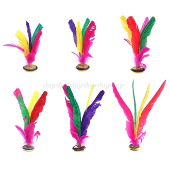 

China Jianzi Footbal Foot Kick Handwheel Fancy Goose Feather Shuttlecock Fitness D11 19 Dropship