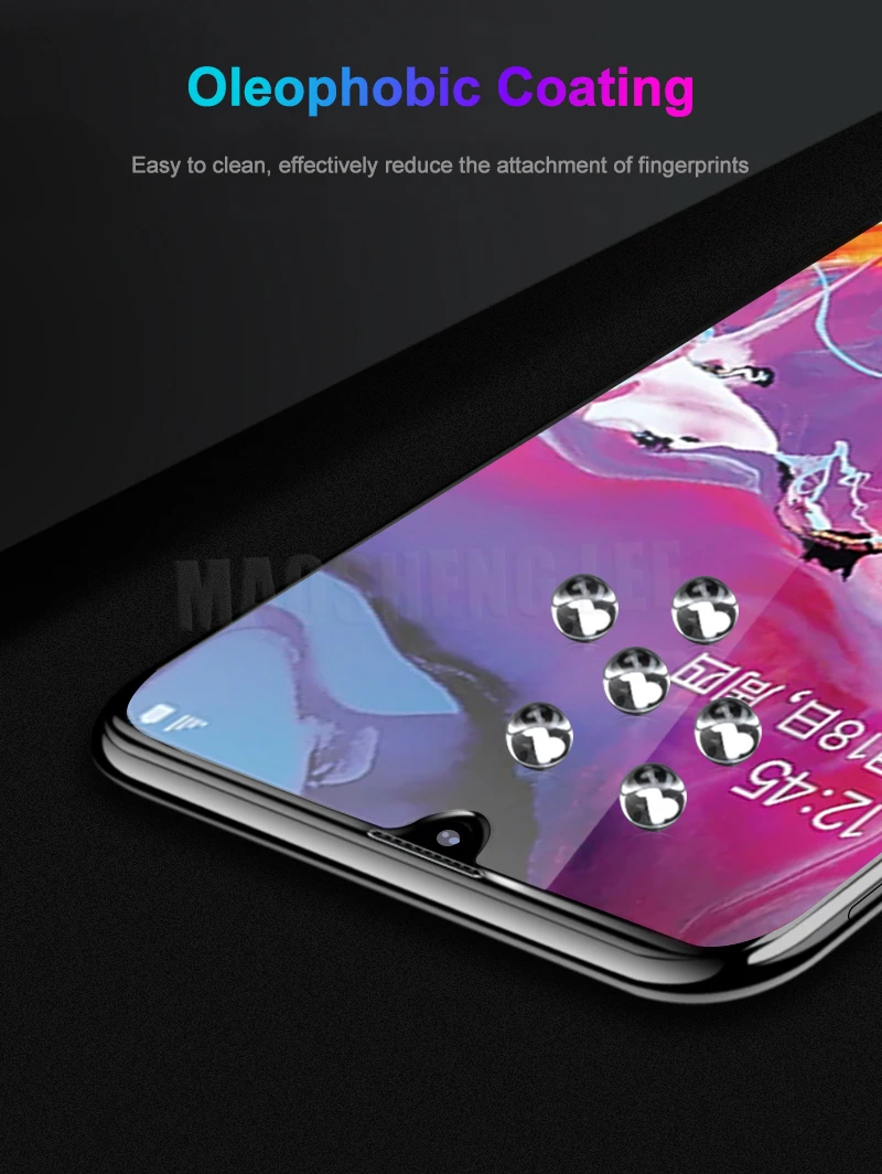 Полностью проклеенное закаленное стекло для samsung Galaxy A30 A50 A10, Защита экрана для samsung M10 M20 M30 A40 A60 A70 A80 A90, стекло