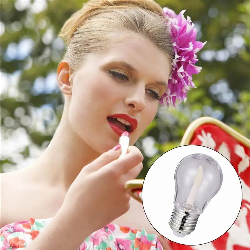 

20pcs 6ml Lip Gloss Tubes Portable Lip Balm Tube Transparent Empty Bulb-Like Container Lipstick Storage Tube For Women Female