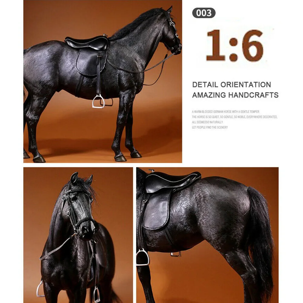Mr. Z модель животного, немецкий ганноверский конь, черные скачки, аксессуары для лошадей, 1/6, подходит для 1" солдат, фигурка, коллекция игрушек