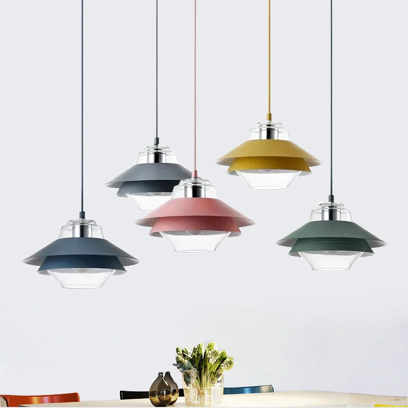 Скандинавский PH подвесной светильник стеклянная лампа для макарон освещение