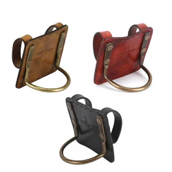 Tourbon porte marteau en cuir véritable, porte outil robuste avec boucle en acier 