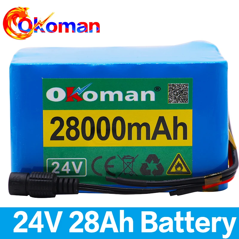 6s5p 24V 28Ah 18650 литий-ионный аккумулятор 25 2 v 28000mAh Электрический велосипед