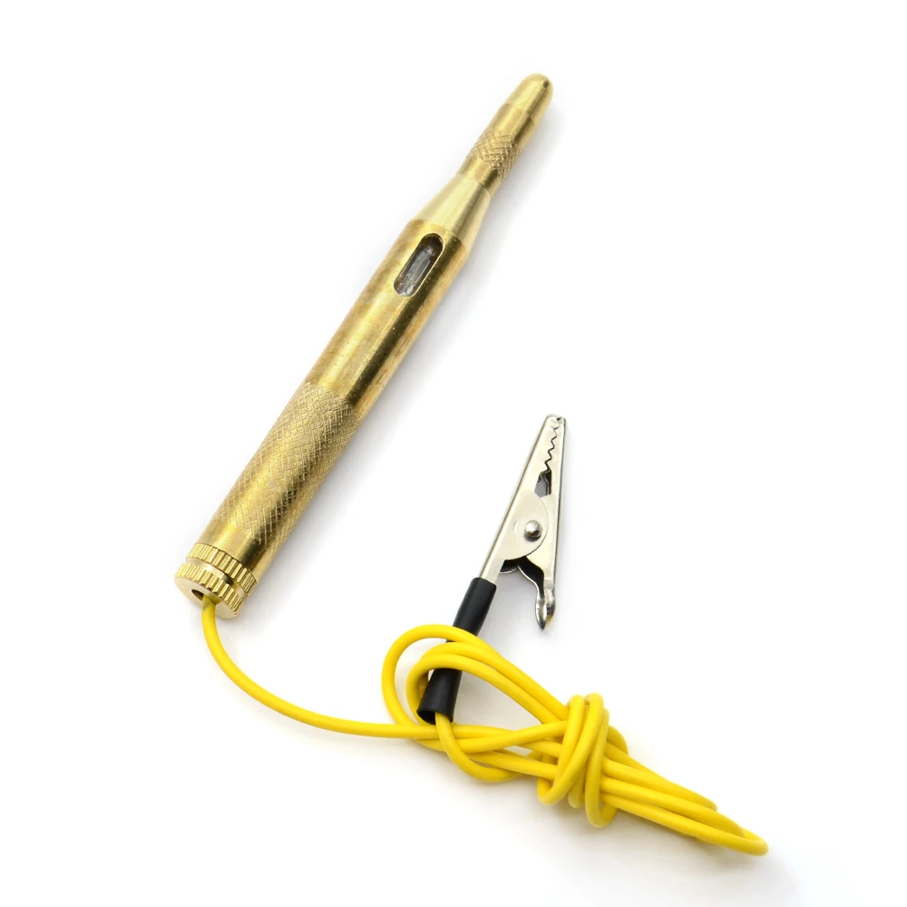 1pcs Car Circuit Tester Probe Light System 6V-24V Test Probe Lamp Auto Light Lamp Voltage Test Pen Detector Copper car light tester circuit detector probe pen tester voltage test pen circuit tester