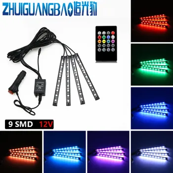 

Explosion model car voice control atmosphere lamp atmosphere lamp foot lamp car interior decoration lamp LED colorful music lamp