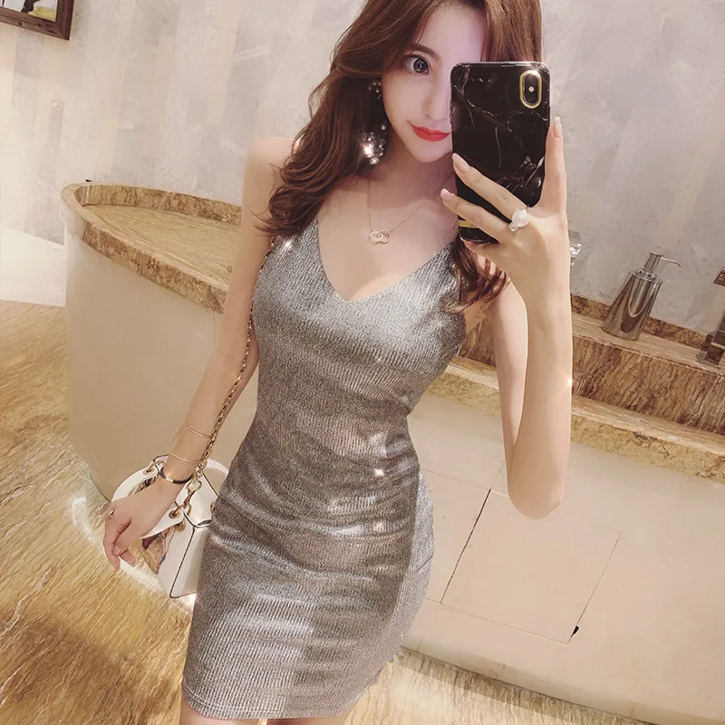 

Dress Spring And Autumn Elegant New Style Camisole Slim Fit Slimming Sheath Tight Medium-length Skirt Cheongsam nian qing kuan G