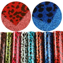 8 шт./компл. 20*34 см двухсторонние блестящие леопардовые листы из искусственной синтетической кожи для волос бант сумки чехол для телефона ремесла, 1Yc7980