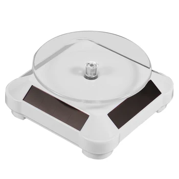 

GENBOLI Automatic Jewelry Solar Rotating Showcase Stand 360 Turntable For Necklace Bracelet Watch Jewelry Display Showcase