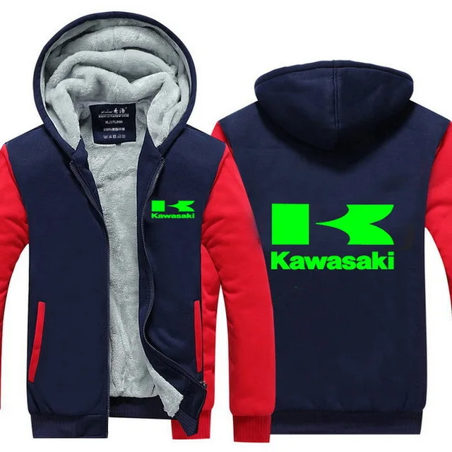 Мужские толстовки зимние утепленные мужские свитера Kawasaki для мужчин зимние толстовки на молнии пальто NM
