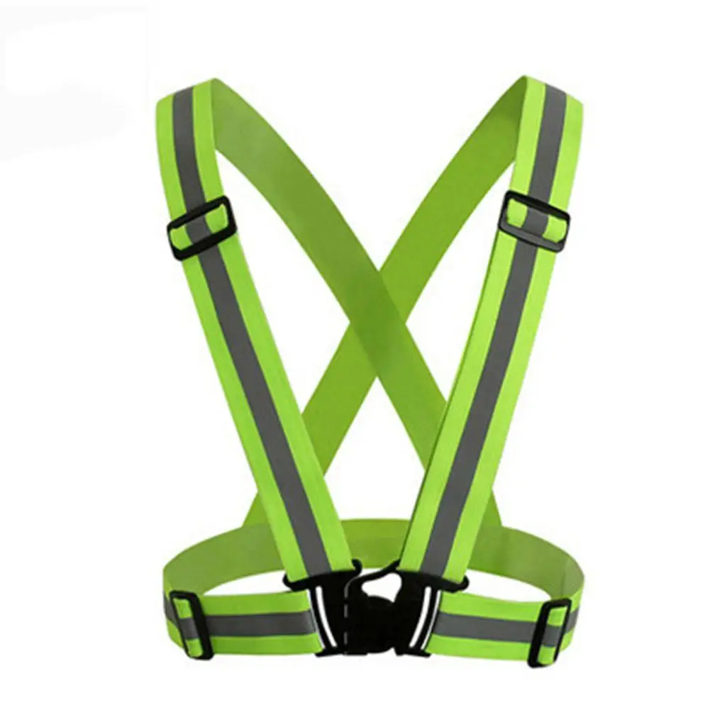 HiMISS Adjustable V-shape Reflective Safety Vest Luminous Elastic Belt for Night Running Cycling Sports Outdoor Clothes