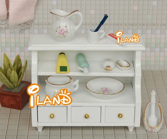1: 12 DIY кукольный домик мини Туалет аксессуары для ванной комнаты Модель гончарный Туалет