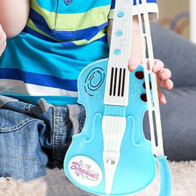Удивительные игрушечные скрипки для музыкальных инструментов с 12 мелодиями и мигающими огнями