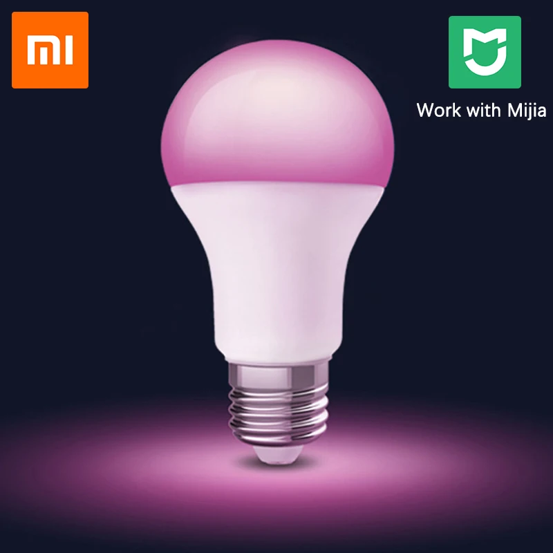 Xiaomi MIjia Philips умная цветная светодиодная лампа Wifi RGB E27 1600 миллионов цветов умный светильник приложение Беспроводное управление Умный дом лампа