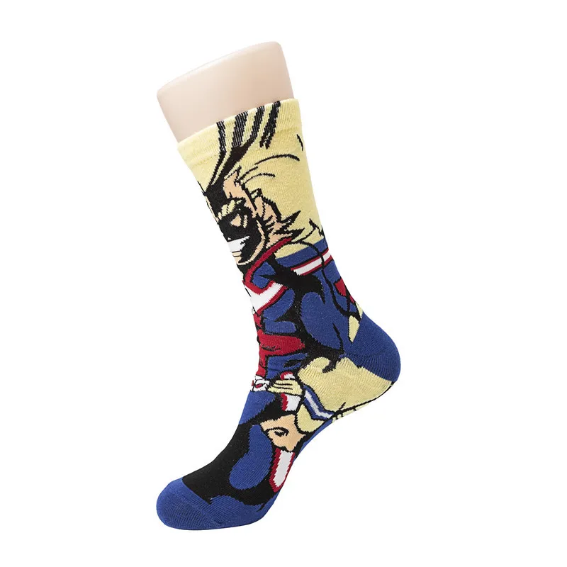 Anime My Hero Academia Izuku Midoriya All Might Bakugou Katsuki Todoroki Shouto Cosplay Character Crew Socks