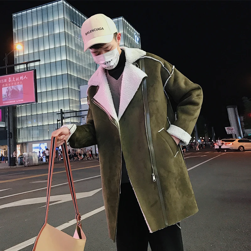 

Men's cotton-padded clothes new autumn/winter 2019 pure color embroidered cotton-padded clothes loose casual youth men's wear