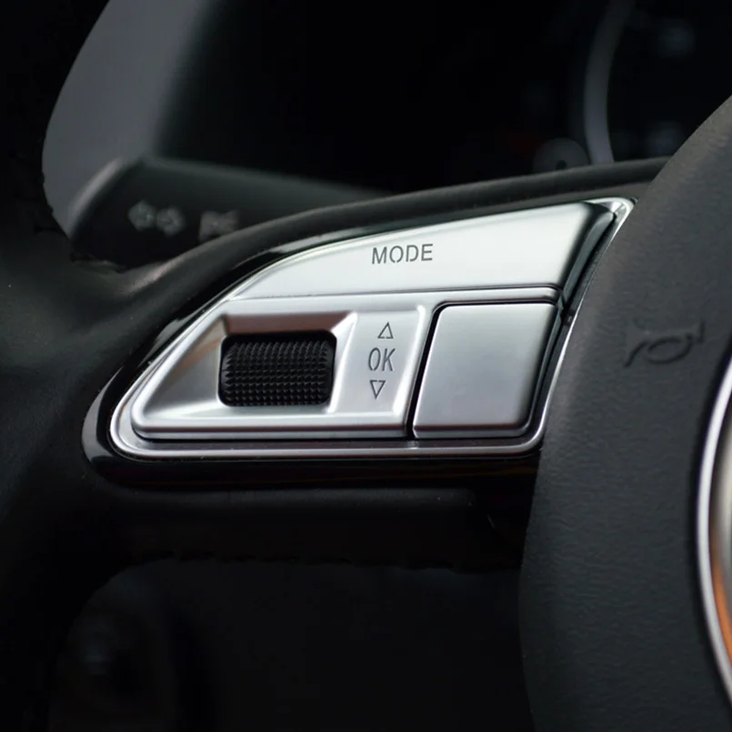 Хром ABS кнопки рулевого колеса Блестки Крышка Накладка для Audi Q5/Q3/A3A4L/A5/A6L