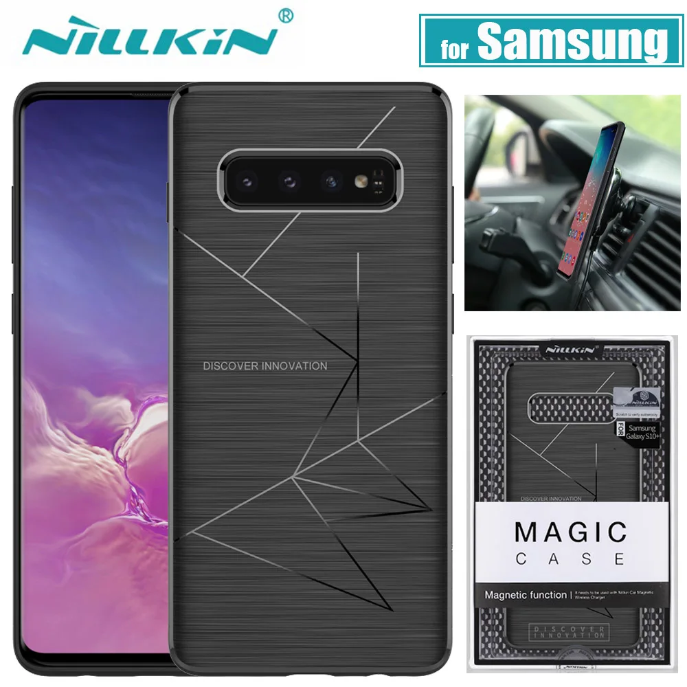 

Nillkin Wireless Charging Magic Magnetic Case for Samsung Galaxy S10 S9 S8 Plus Note 8 Note8 Cover Nilkin Soft Silicone TPU Capa