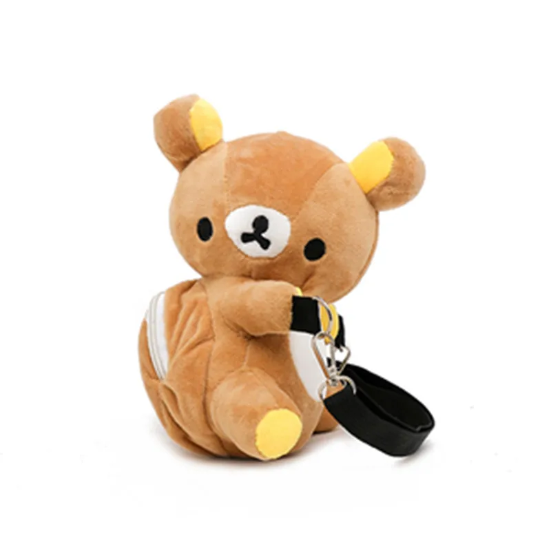

Симпатичные 3D сумки-Кроссбоди с медведем Rilakkuma для девочек-подростков, Детская плюшевая сумка, Детский кошелек