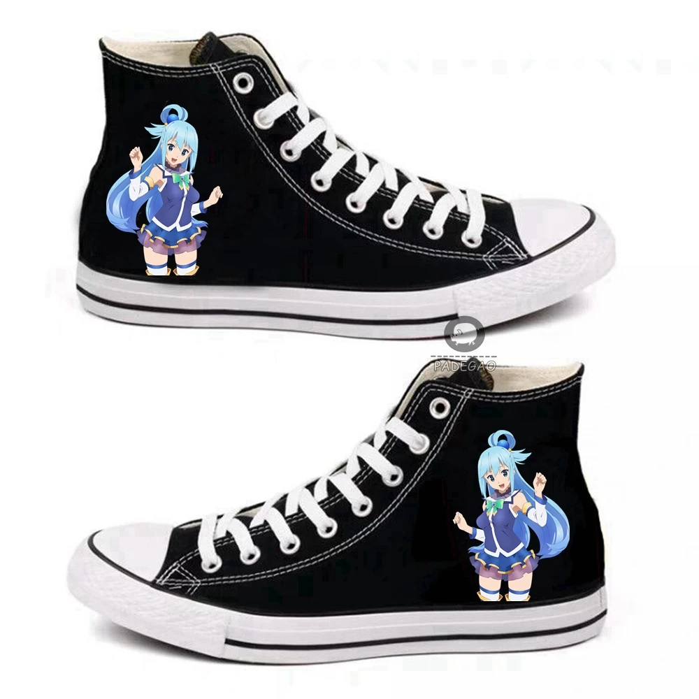 

Anime KonoSuba God's Blessing on this Wonderful World Aqua Cosplay Canvas Shoes Daily Casual Outdoor Travel Shoes