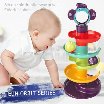 

Baby Rollende Bal Bel Speelgoed Stapel Toren Puzzel speelgoed Kids Rammelaars Ring 0-24months Kind Pasgeboren Educations