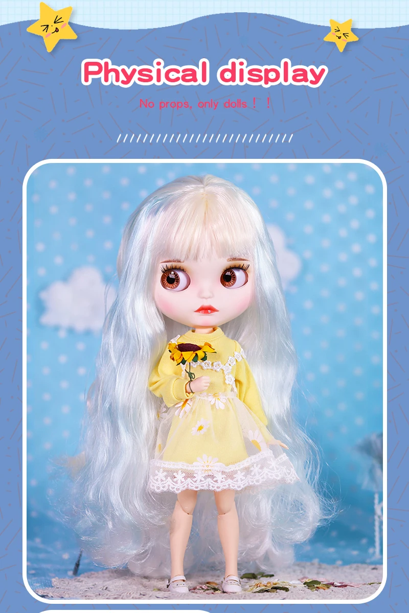 Judith – Premium Custom Neo Blythe Doll with Multi-Color Hair, White Skin & Matte Cute Face 6